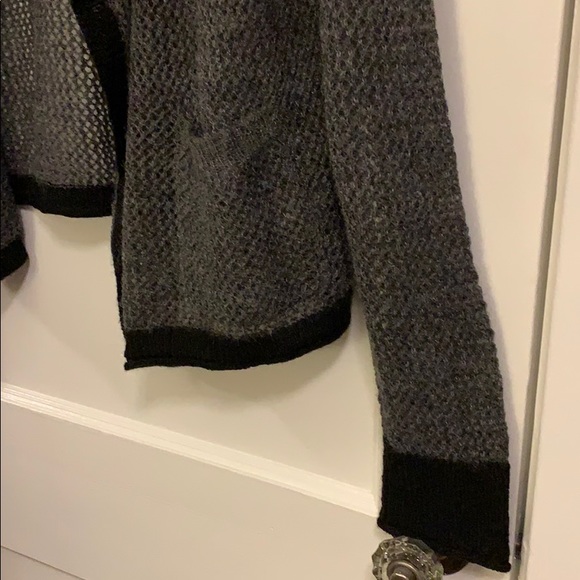 Gray DKNY Open Weave Waterfall Cardigan Large - Picture 4 of 12